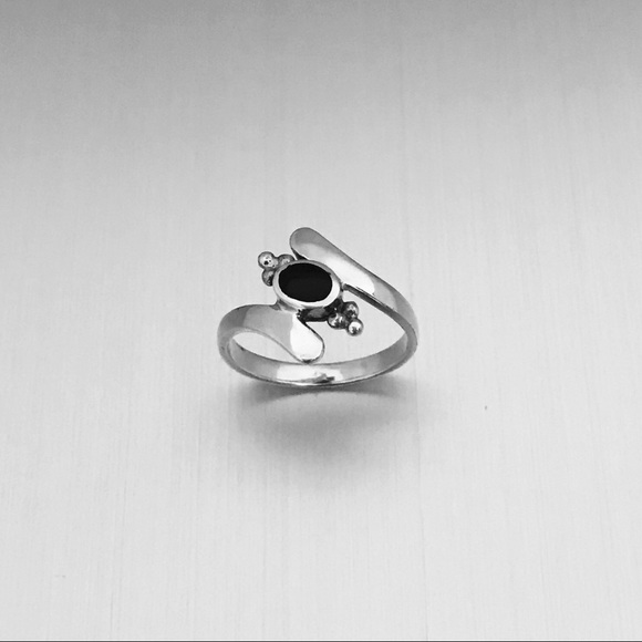 Jewelry - Sterling Silver Black Onyx Ring, Dainty Stone Rings, Solitaire Jewelry